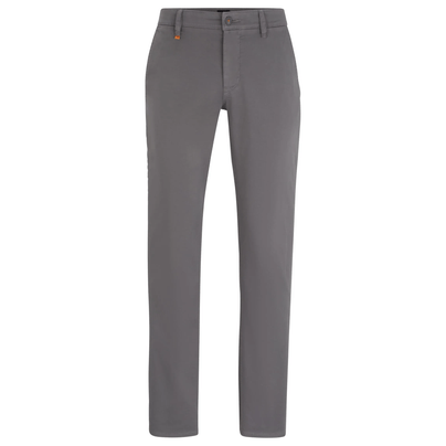 Calças Slim Em Cetim De Algodão Stretch