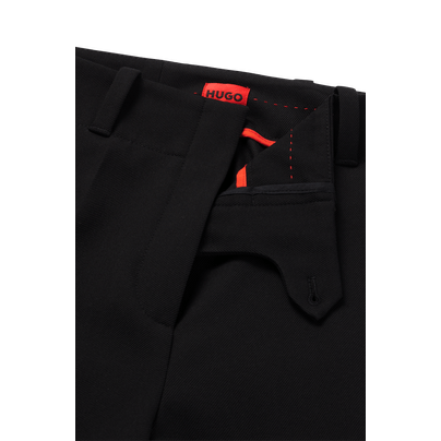 Calça De Cintura Alta Regular-Fit Com Perna Ampla